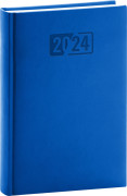 Denný diár Aprint 2024, modrý, 15 × 21 cm