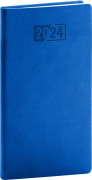 Vreckový diár Aprint 2024, modrý, 9 × 15,5 cm