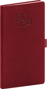 Vreckový diár Vivella Classic 2024, vínový, 9 × 15,5 cm