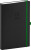 Denný diár Nox 2024, čierny–zelený, 15 × 21 cm, farba - čierna
