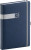 Denný diár Twill 2024, modro–strieborný, 15 × 21 cm, farba - modrá