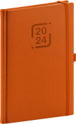 Týždenný diár Catanella 2024, oranžový, 15 × 21 cm
