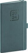 Vreckový diár Catanella 2024, modrošedý, 9 × 15,5 cm