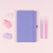 NOTIQUE Notes Lila, linajkovaný, 13 x 21 cm