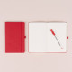 Notes Červený, linajkovaný, 13 × 21 cm