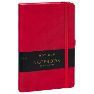 NOTIQUE Notes Červený, bodkovaný, 13 x 21 cm