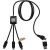 Nabíjací kábel rPET 5 v 1 s prenosom dát SCX.design C45 - SCX design, farba - černá
