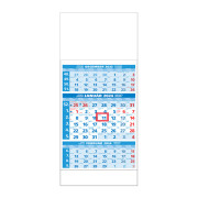 Plánovací kalendár štandard 3m modrý 2024