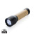 USB svietidlo Lucid 1W z RCS recykl. plastu a bambusu - XD Collection, farba - čierna