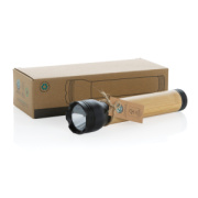 USB svietidlo Lucid 5W z RCS recykl. plastu a bambusu - XD Collection