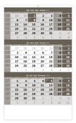 Trojmesačný kalendár šedý