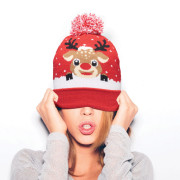 Vianočná pletená čiapka