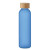 Matná sklenená fľaša 500 ml, farba - transparentní modrá