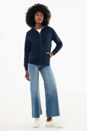 Mikina na zips s kapucňou IQONIQ Abisko z recykl. bavlny - Iqoniq