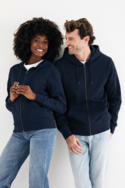 Mikina na zips s kapucňou IQONIQ Abisko z recykl. bavlny - Iqoniq