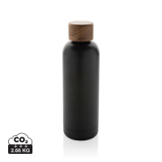 Termo fľaša Wood z RCS recyklovanej nerezovej ocele - XD Collection