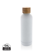 Termo fľaša Wood z RCS recyklovanej nerezovej ocele - XD Collection