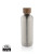 Termo fľaša Wood z RCS recyklovanej nerezovej ocele - XD Collection, farba - strieborná