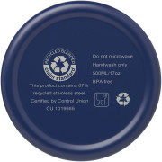 500ml medená vákuovo izolovaná fľaša z recyklovanej nerezovej ocele