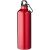 Hliníková fľaša na vodu Oregon z recyklovaného hliníka s certifikáciou RCS a karabínou, 770 ml, farba - červená
