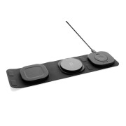 Cestovná bezdrôtová nabíjačka 3v1 Swiss Peak 15W z RCS RPET - Swiss Peak