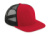 Original Flat Peak 6 panelový Trucker - Beechfield, farba - classic red/black, veľkosť - One Size