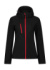 Women's Venturer 3-Layer Hooded Softshell Jacket - Regatta, farba - black/red, veľkosť - 10 (36)