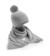 Darčeková súprava pleteného šálu a čiapky - Beechfield, farba - light grey fleck, veľkosť - One Size