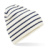 Originálna pruhovaná čiapka so širokou manžetou - Beechfield, farba - soft white/french navy, veľkosť - One Size