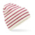 Originálna pruhovaná čiapka so širokou manžetou - Beechfield, farba - soft white/classic red, veľkosť - One Size