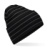Originálna pruhovaná čiapka so širokou manžetou - Beechfield, farba - black/graphite grey, veľkosť - One Size