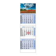 Plánovací kalendár KLASIK 3M modrý 2024  Obrázok F