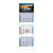 Plánovací kalendár KLASIK 3M modrý 2024  Obrázok H