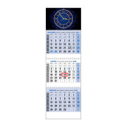 Plánovací kalendár KLASIK 3M modrý 2024  Hodinky QL