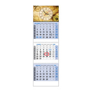 Plánovací kalendár KLASIK 3M modrý 2024  Hodinky QP