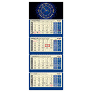 Plánovací kalendár LUXUS 4M modrý 2024  Hodiny QM