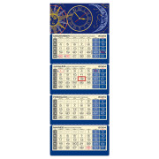 Plánovací kalendár LUXUS 4M modrý 2024  Hodiny QS