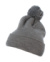 Cuffed Pom Pom Knit Beanie čiapka - Flexfit, farba - heather grey, veľkosť - One Size