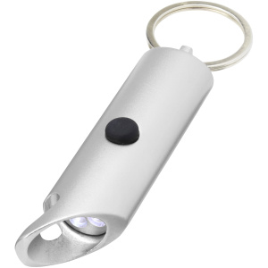 Flare IPX LED svetlo z recyklovaného hliníka a otvárač na fľaše s kľúčenkou