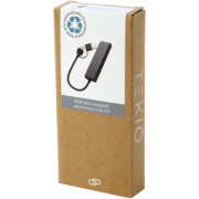 Rise USB 2.0 hub z RCS recyklovaného hliníka - Tekio
