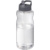 H2O Active® Big Base litrová športová fľaša s viečkom s hubicou, farba - šedá