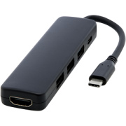 Loop Multimediálny adaptér USB 2.0-3.0 s portom HDMI z recyklovaného plastu RCS