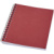 Desk-Mate® recyklovaný farebný krúžkový zápisník A6, farba - červená