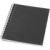 Desk-Mate® recyklovaný farebný krúžkový zápisník A6, farba - černá