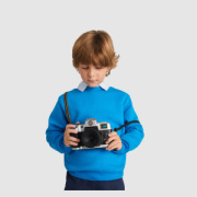 Clasica detský sveter s výstrihom crewneck - Roly