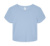 Dámske tričko Micro Rib Baby Tee - Bella+Canvas, farba - solid baby blue blend, veľkosť - XS