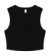 Dámske tielko Micro Rib Muscle Crop Tank - Bella+Canvas, farba - solid black blend, veľkosť - L
