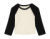 Dámske tričko Micro Rib 3/4 Raglan Baby Tee - Bella+Canvas, farba - natural/black, veľkosť - XL