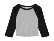 Dámske tričko Micro Rib 3/4 Raglan Baby Tee