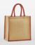 Mini darčeková taška z prírodnej naškrobenej juty - Westford Mill, farba - natural/navy, veľkosť - One Size